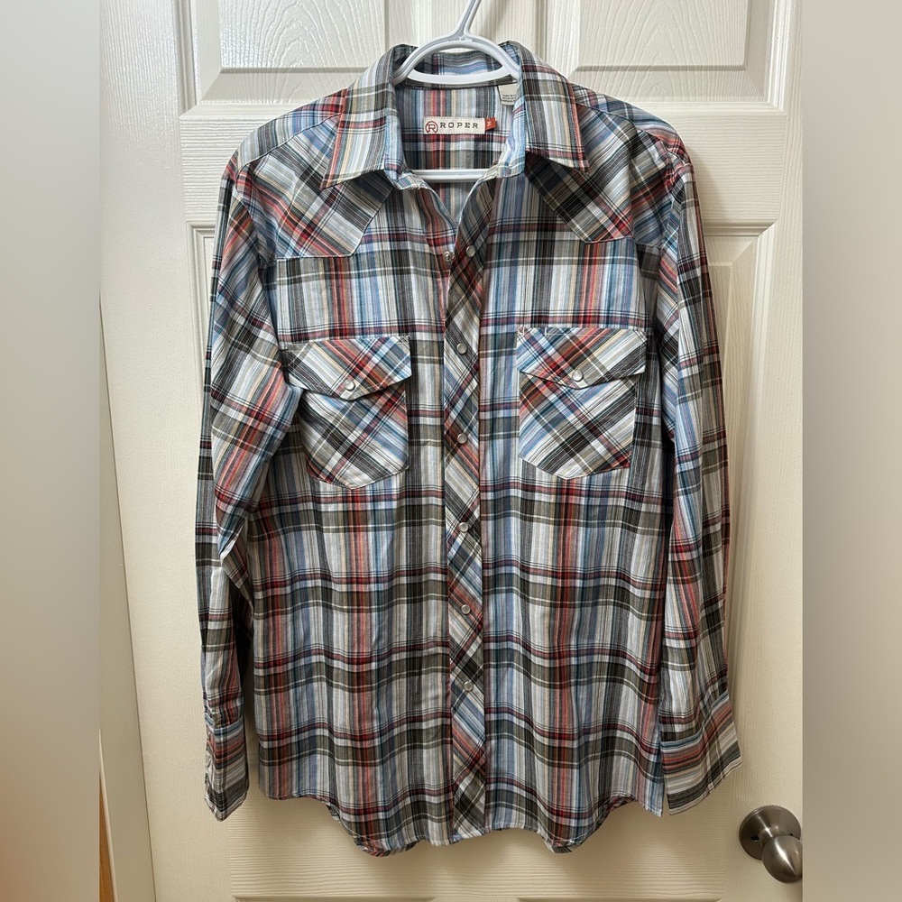 Roper Men’s Pearl Snap Western Shirt Medium